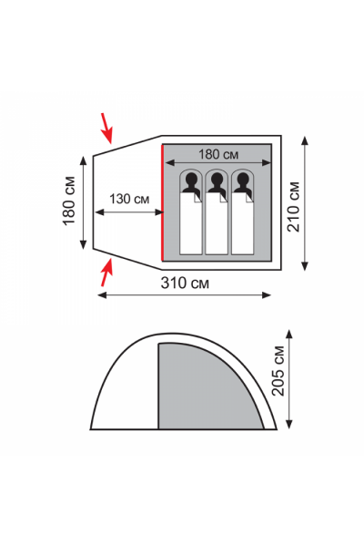Палатка Totem Apache 3 (V2) TTT-023