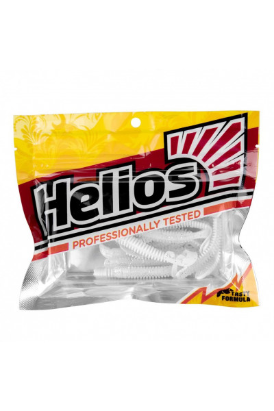 Твистер Helios Credo Long Body 2,95/7,5 см, цвет White & Sparkles 12 шт HS-9-002