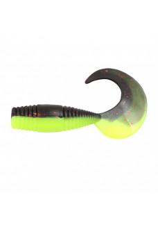 Твистер Yaman PRO Spry Tail, р.3 inch, цвет #32 - Black Red Flake/Chartreuse (уп. 3 шт.) YP-ST3-32