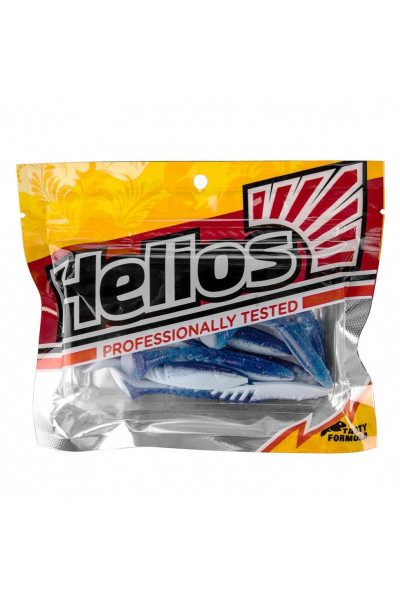 Виброхвост Helios Slash 2,64/6,7 см, цвет Blue Sparkles & White 10 шт HS-19-026