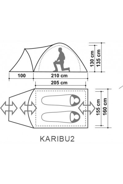 Палатка Canadian Camper Karibu 2 royal