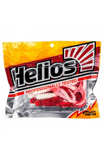 Твистер Helios Credo Four Tail 2,35/6,0 см, цвет Red & White 10 шт HS-20-003