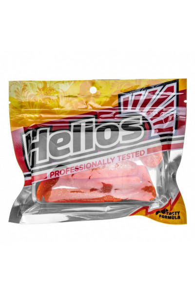 Виброхвост Helios Chubby 3,55/9 см, цвет Orange & Sparkles 5 шт HS-4-022