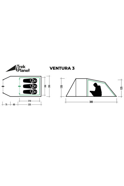 Палатка Trek Planet Ventura 3 (70211)