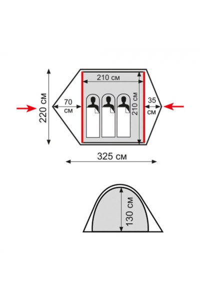 Палатка Tramp Swift 3 V2 зеленая TRT-098