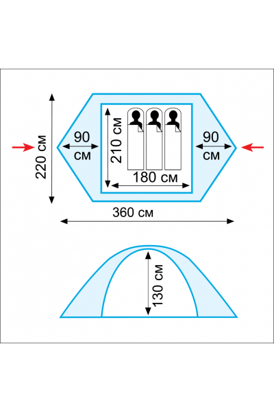 Палатка Tramp Nishe 3 (V2)