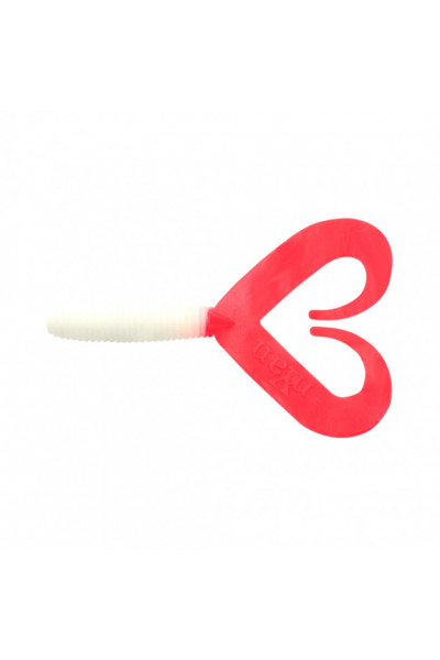 Твистер Yaman PRO Loop-Two, р.2 inch, цвет  #05 - White with red tail (уп.10 шт) YP-LT2-05