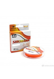 Шнур плетеный Shii Saido Sirobana 4X, 150 м, 0,104 мм, до 3,62 кг, orange SBLS150-4X-10OR