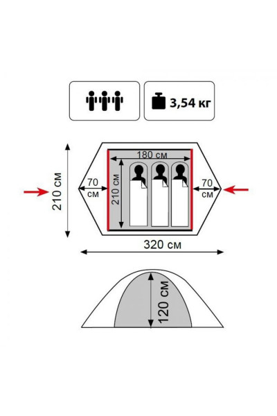 Палатка Tramp Lite Tourist 3 песочный TLT-002