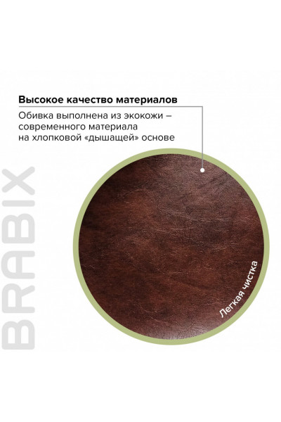 Кресло руководителя Brabix Eldorado EX-504, экокожа, коричневое 530875