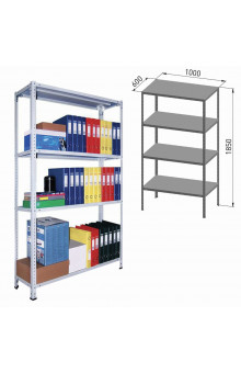 Стеллаж металлический Практик MS (MS 185/100х60/4)