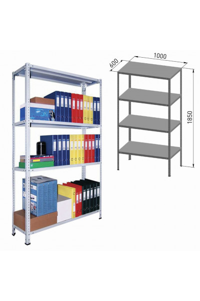 Стеллаж металлический Практик MS (MS 185/100х60/4)