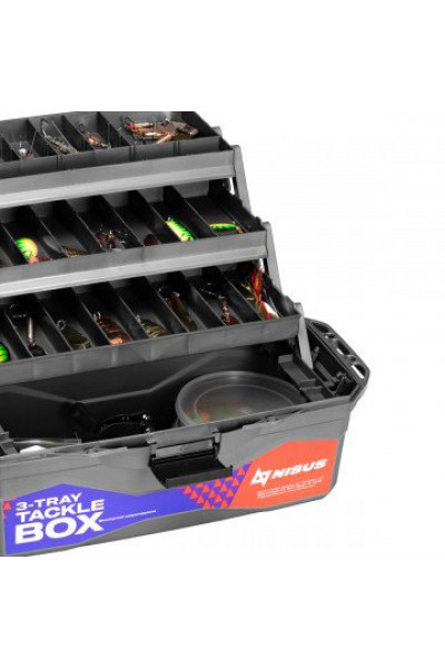 Ящик для снастей Nisus Tackle Box трехполочный синий N-TB-3-B