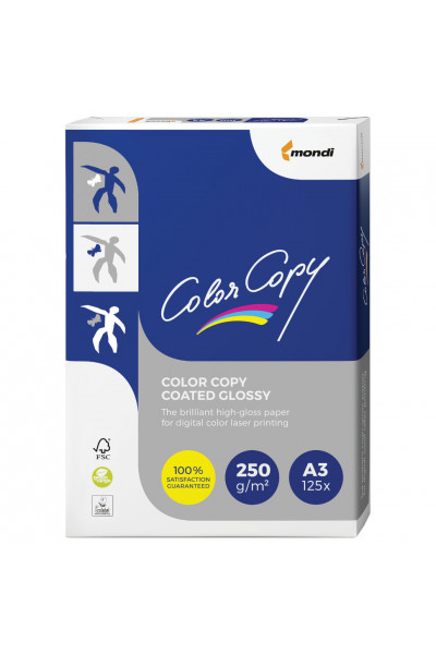 Бумага для цветной лазерной печати Color Copy Glossy А3, 250 г/м2, 125 листов, глянцевая