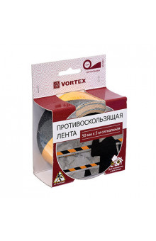 Противоскользящая лента Vortex 5х500 см сигнальная черно-желтая 24160