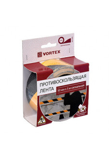 Противоскользящая лента Vortex 5х500 см сигнальная черно-желтая 24160