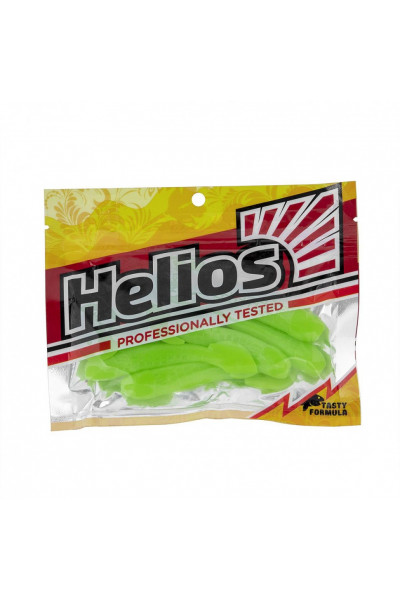Твистер Helios Long Hybrid 3,55/9,0 см, цвет Lime 7 шт HS-15-008