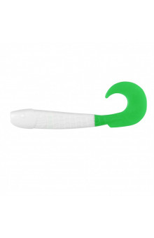 Твистер Helios Long Hybrid 3,55"/9,0 см, цвет White & Green 7 шт HS-15-016