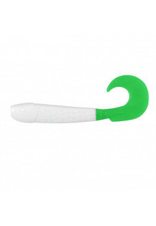 Твистер Helios Long Hybrid 3,55"/9,0 см, цвет White & Green 7 шт HS-15-016