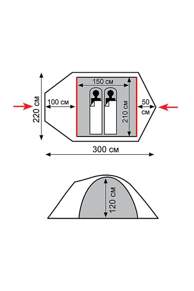 Палатка Tramp Mountain 2 (V2)