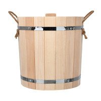 Запарник Банные Штучки С легким паром, с пластиковой вставкой и крышкой, липа 13 л 31142