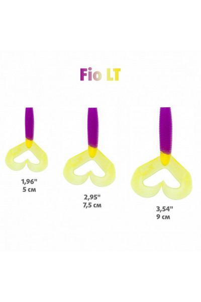 Твистер Helios Credo Double Tail 2,95/7,5 см, цвет Fio LT 7 шт HS-12-039