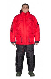 Зимний костюм для рыбалки Canadian Camper Snow Lake Pro цвет Black/Red