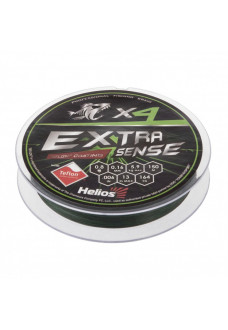 Шнур плетеный Helios Extrasense X4 PE 0.8/13LB 0,16мм 150м Green HS-ES-X4-0.8/13LB