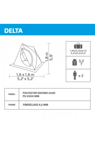Зимняя палатка двускатная Nisus Delta N-ISD-Y