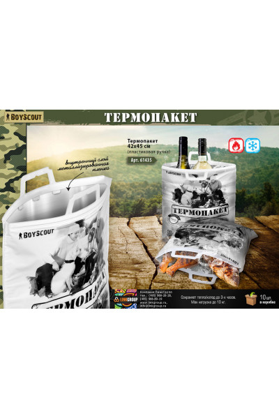 Термопакет Boyscout 42х45 см, до 10 кг.(61435)