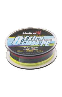 Шнур плетеный Helios Extra Class 8 PE Braid 0,20мм 135м Multicolor HS-8PEM-20/135 M