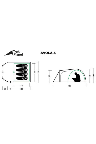 Палатка Trek Planet Avola 4 (70208)