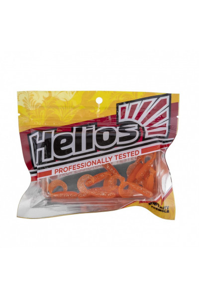 Твистер Helios Тiny Credo 1,55/4 см, цвет Orange & Sparkles 12 шт HS-8-022