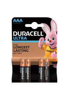 Батарейки алкалиновые Duracell Ultra Power LR03 (AAA) 4 шт