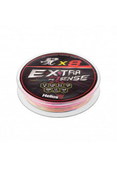 Шнур плетеный Helios Extrasense X8 PE 1.2/19LB 0,20мм 150м Multicolor HS-ES-X8-1.2/19LB