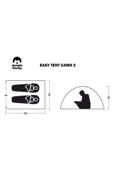 Палатка автомат Jungle Camp Easy Tent Camo 2 (70863)