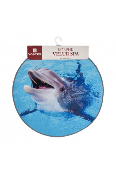 Коврик влаговпитывающий Vortex Velur Spa D60 см Дельфин 24299