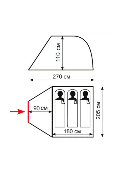 Палатка Totem Summer 3 Plus (V2) TTT-031