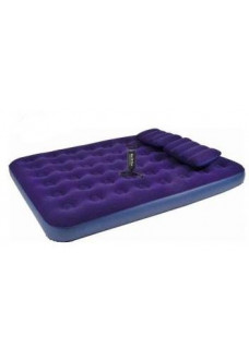 Надувная кровать Relax Flocked air bed QUEEN  насос+2подушки 21470