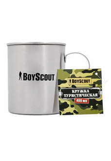 Кружка туристическая нержавейка Boyscout 400 мл 61156