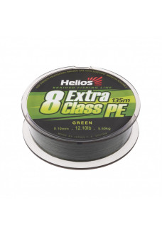 Шнур плетеный Helios Extra Class 8 PE Braid 0,10мм 135м Green HS-8PEG-10/135 G