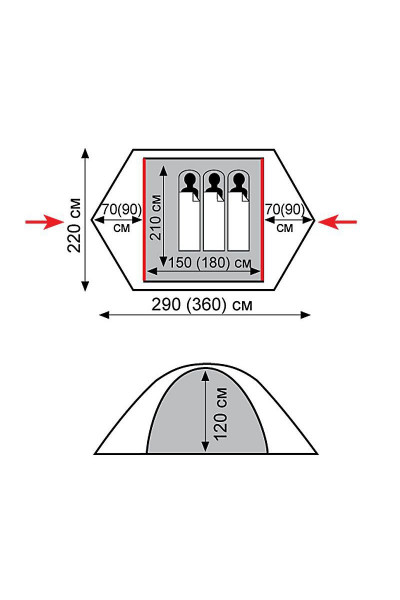 Палатка Tramp Peak 3 (V2)