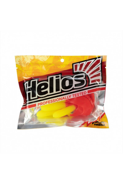 Твистер Helios Credo 3,35/8,5 см, цвет Acid lemon & Red 7 шт HS-11-029